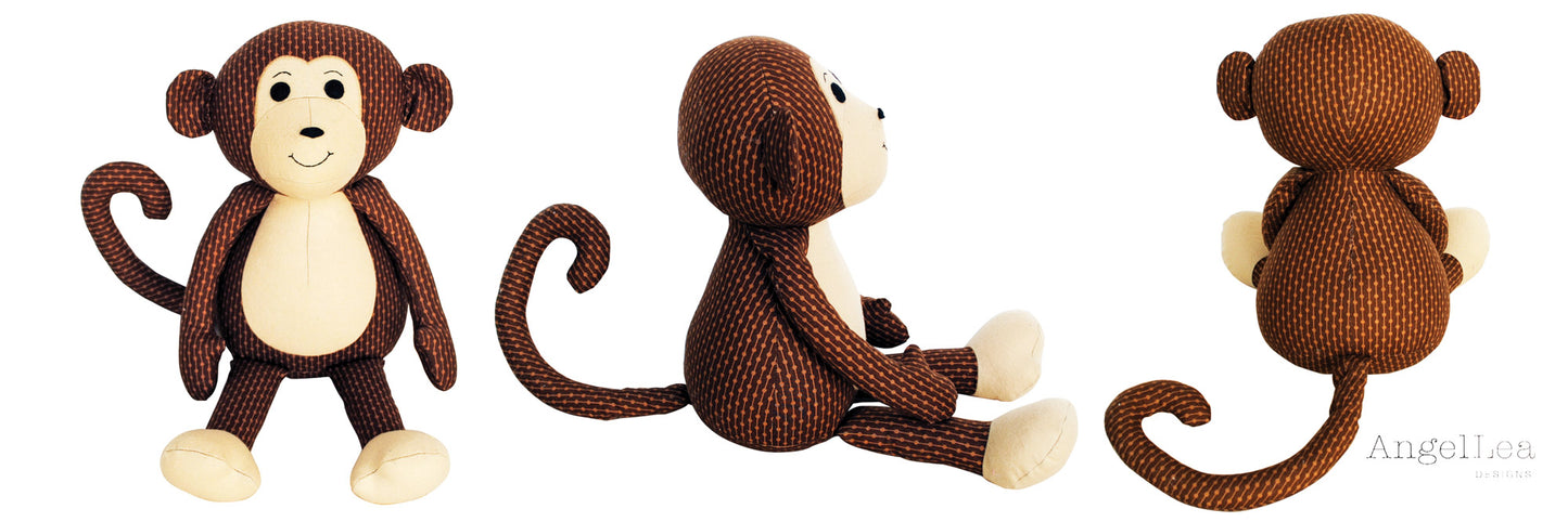 Mack the Monkey Sewing Pattern - HARD COPY