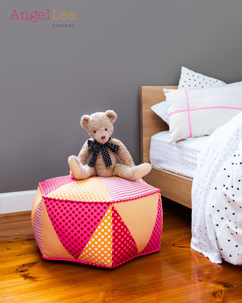 Hexagon Pouf PDF Sewing Pattern