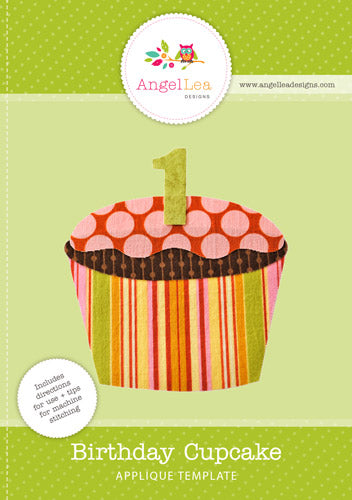 Birthday Cupcake Applique Template