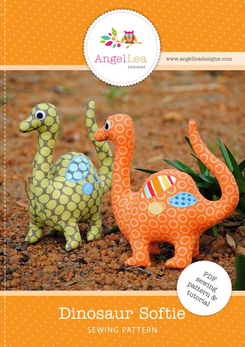 Dinosaur Softie PDF Sewing Pattern – Angel Lea Designs dinosaur-softie-pdf-sewing-pattern-angel-lea-designs