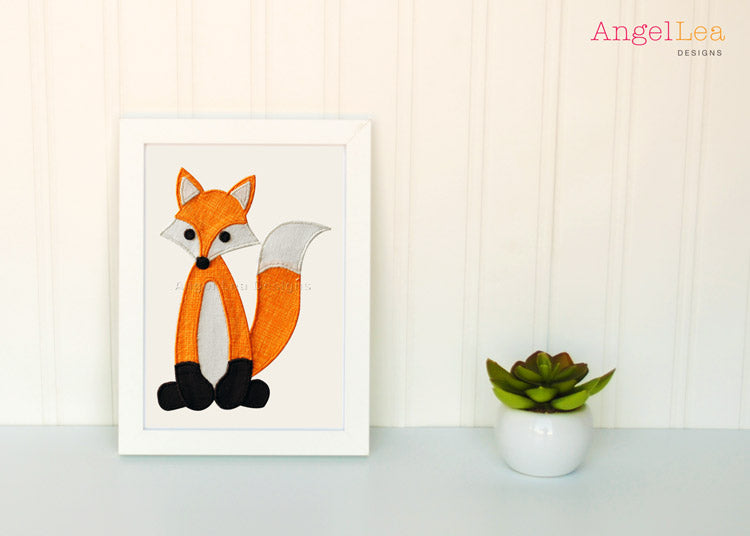 Fox Applique Template