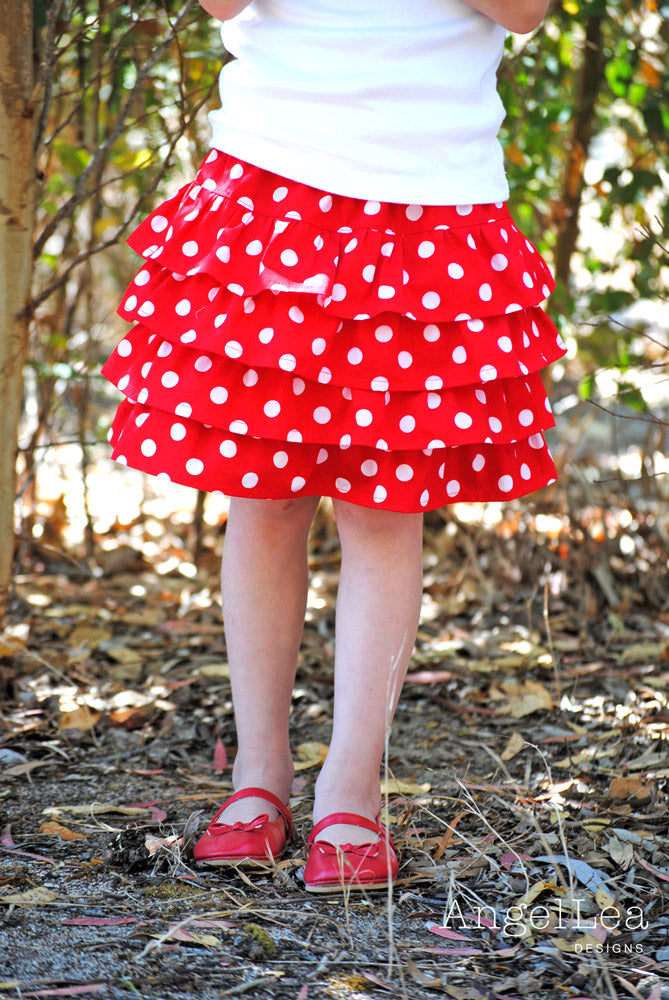 Lexi Ruffle Skirt Sewing Pattern - HARD COPY