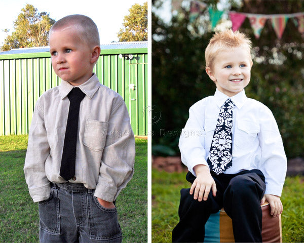 Little Lads Necktie Sewing Pattern - HARD COPY