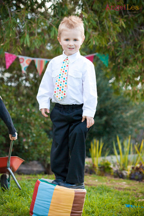 Little Lads Necktie Sewing Pattern - HARD COPY