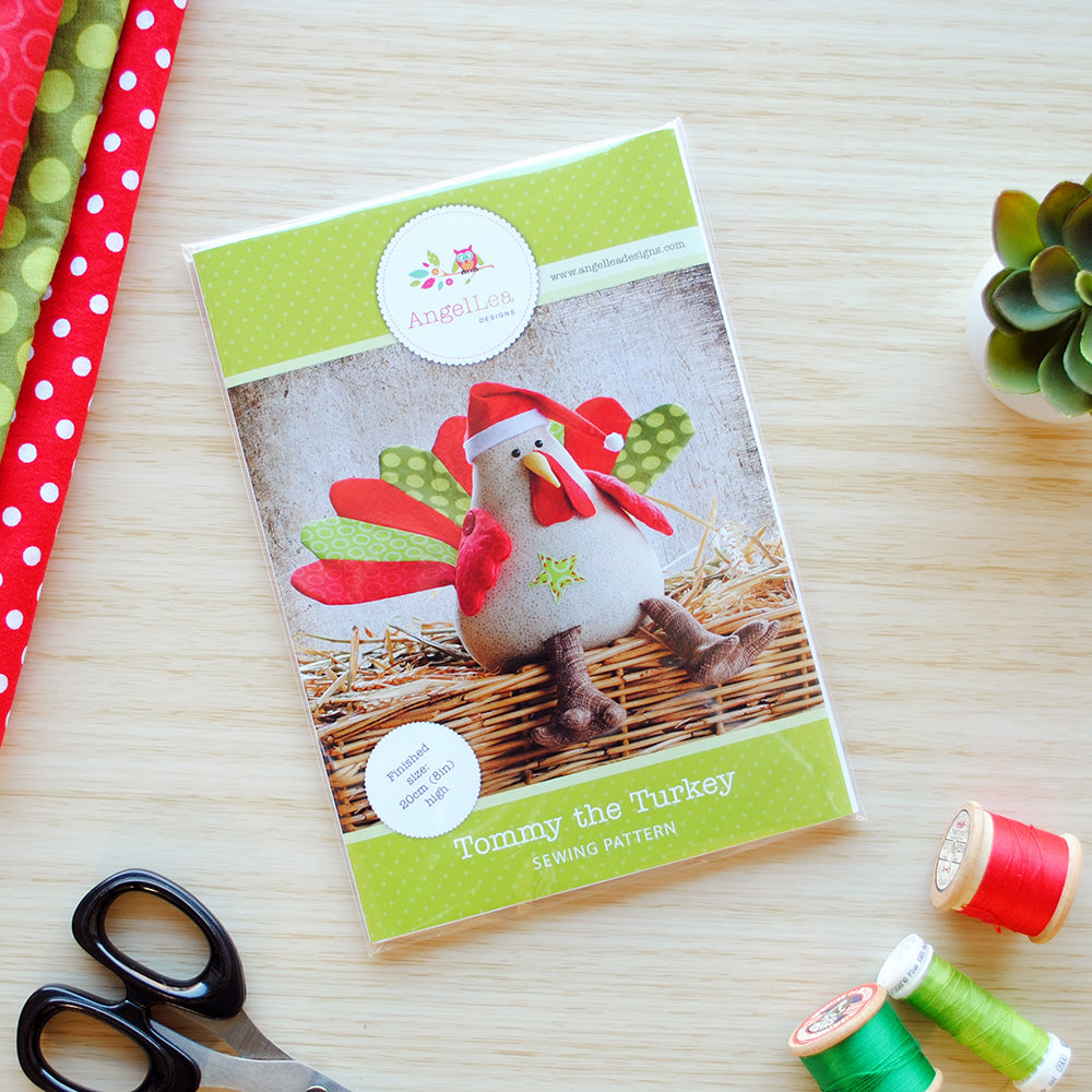 Tommy the Turkey Softie Sewing Pattern - HARD COPY
