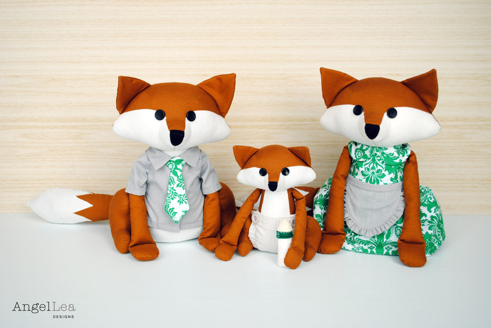 Fox Family Sewing Pattern - HARD COPY