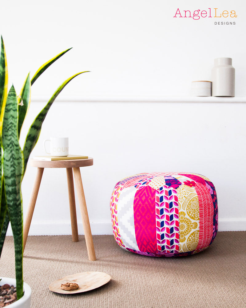 Patchwork Pouf PDF Sewing Pattern