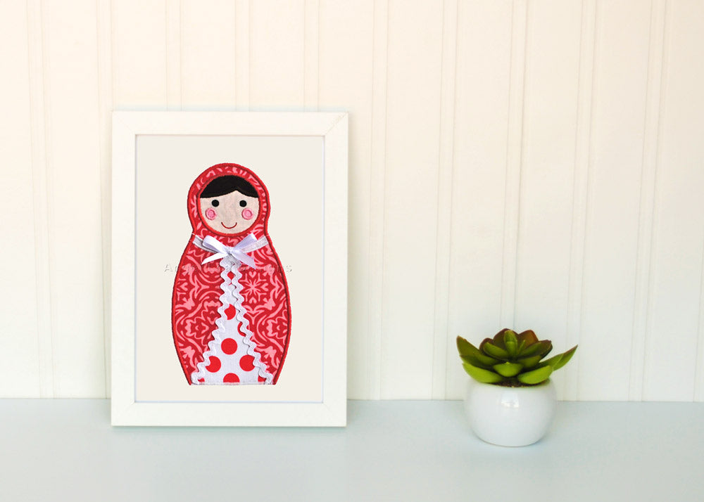 Babushka Doll Applique Template