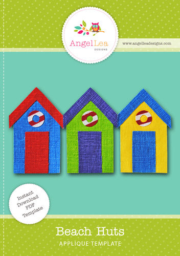 Beach Huts Applique Template