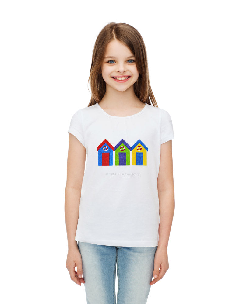 Beach Huts Applique Template