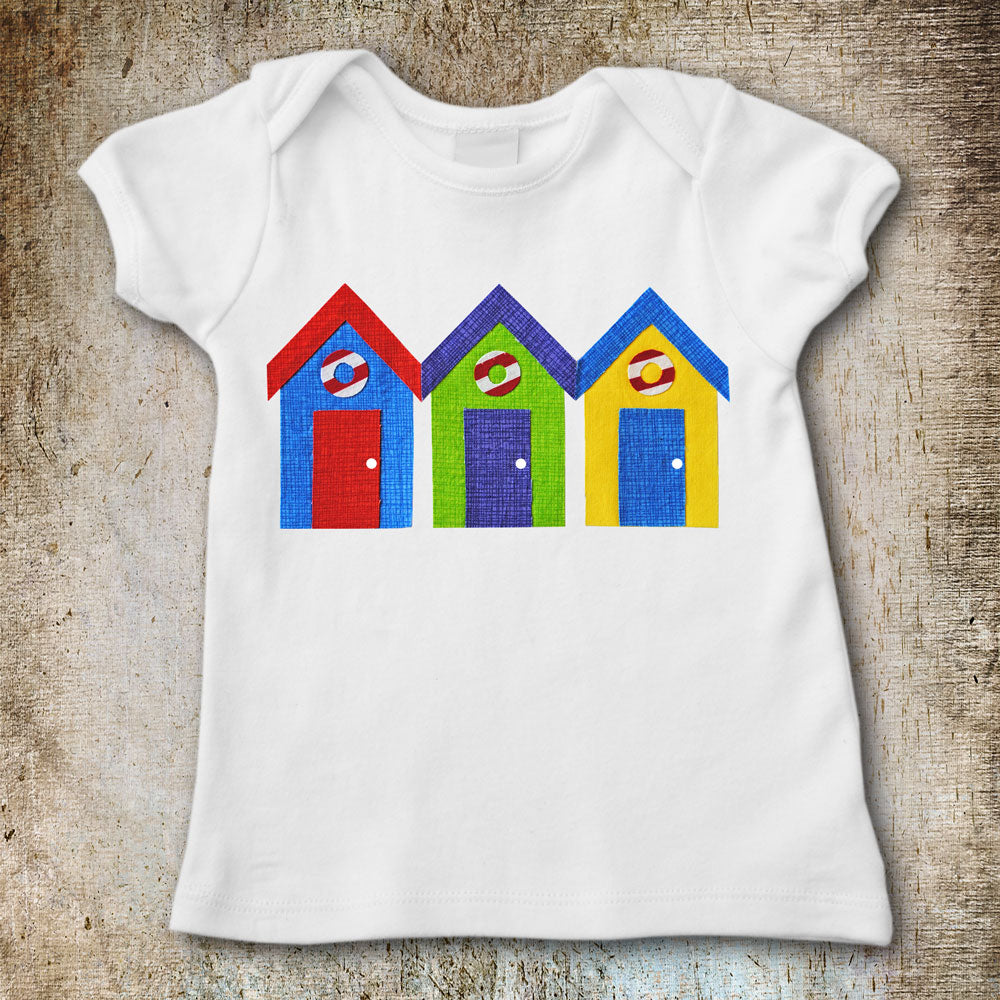 Beach Huts Applique Template