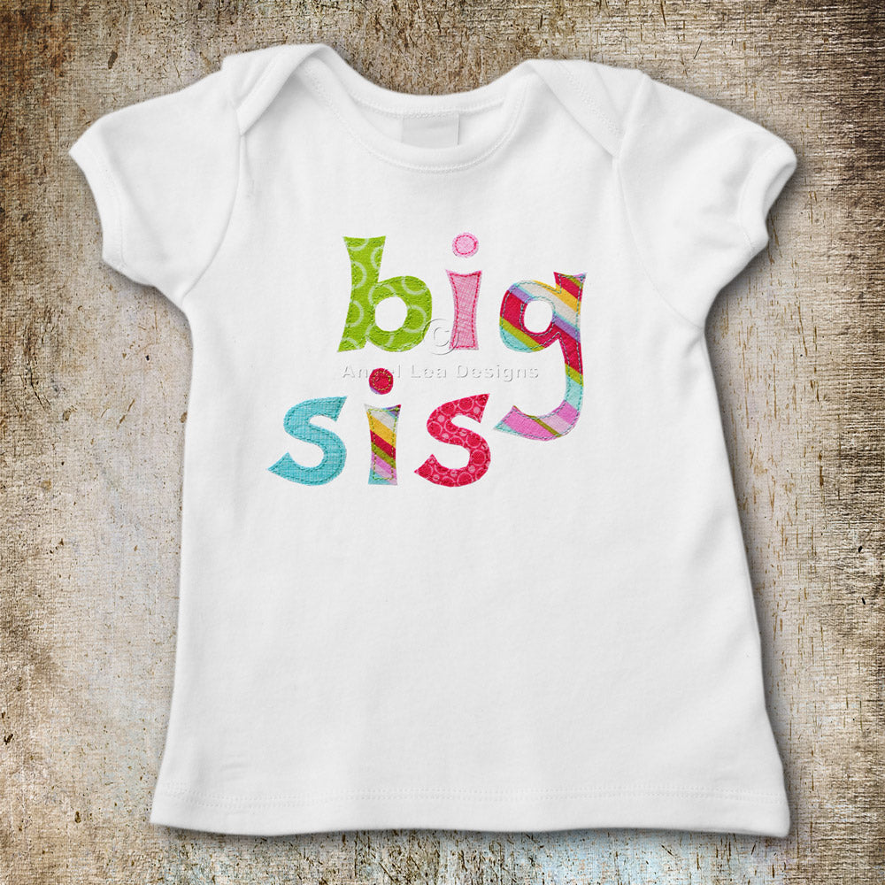 Lil Bro Big Sis Applique Template