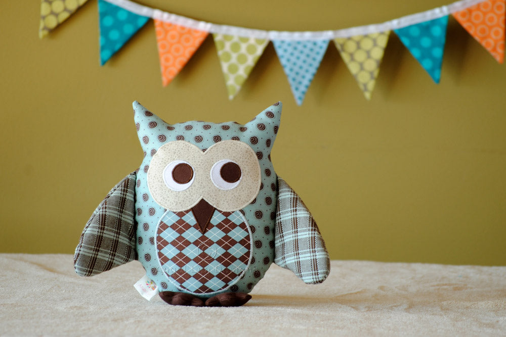 Owl Soft Toy Sewing Pattern - HARD COPY