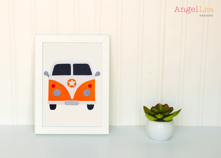 Camper Van Applique Template