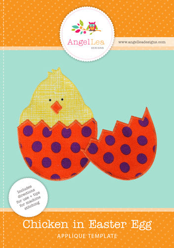 Chicken in Egg Applique Template