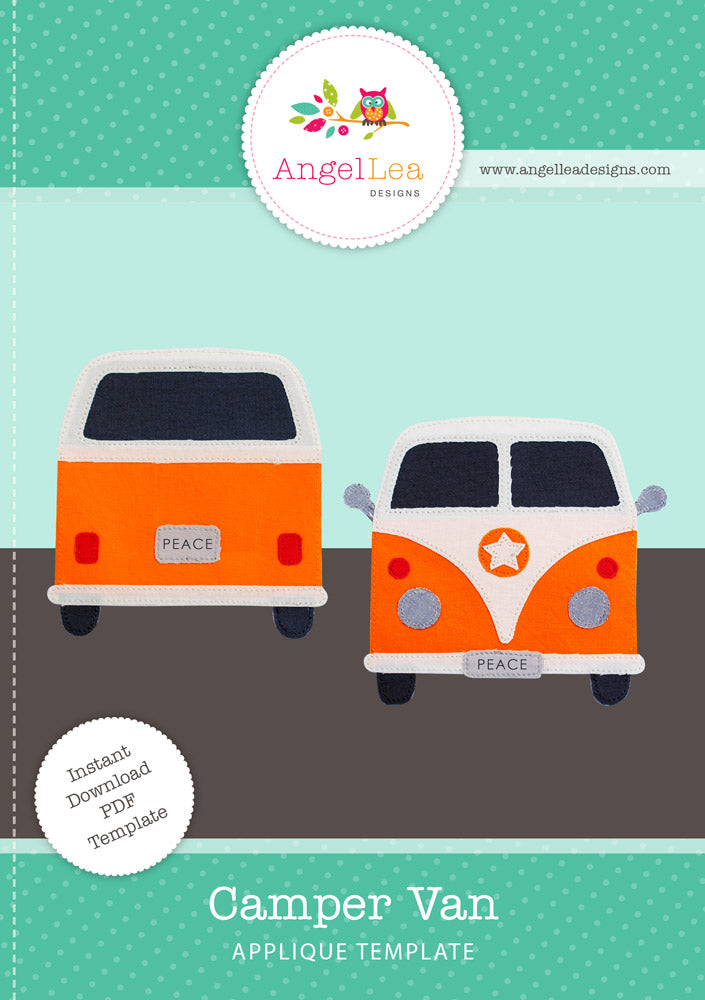 Camper Van Applique Template