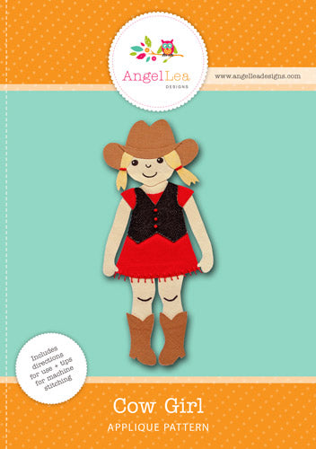 Cow Girl Applique Template