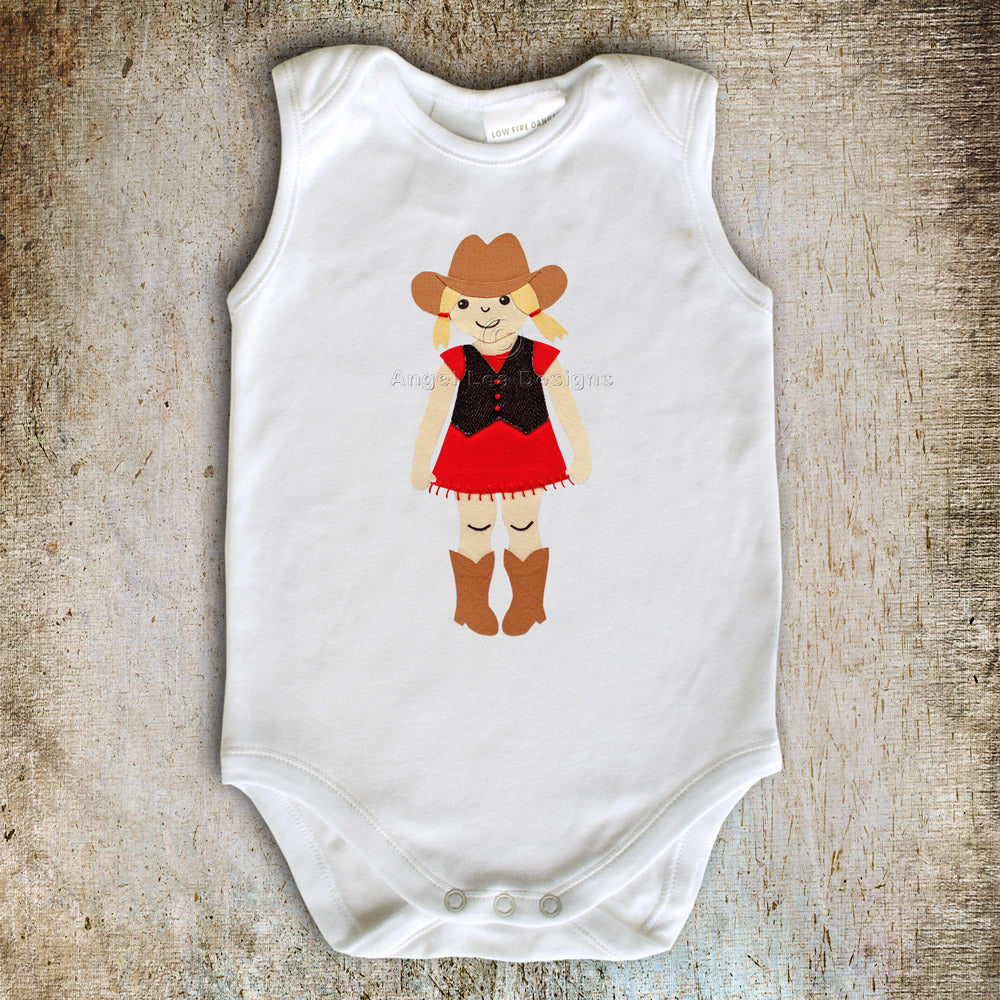 Cow Girl Applique Template