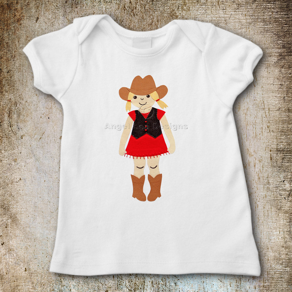 Cow Girl Applique Template