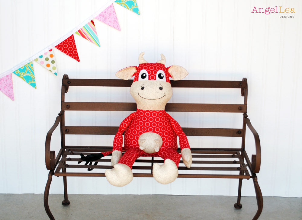 Cleo the Cow Softie PDF Sewing Pattern