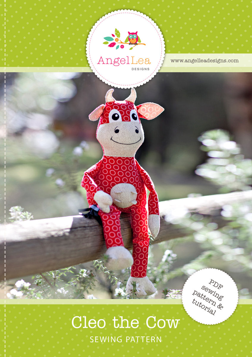 Cleo the Cow Softie PDF Sewing Pattern