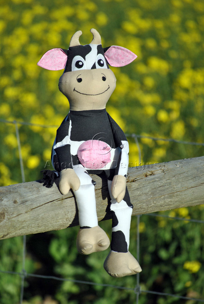 Cleo the Cow Softie PDF Sewing Pattern