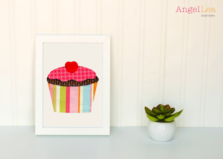 Cupcake Applique Template