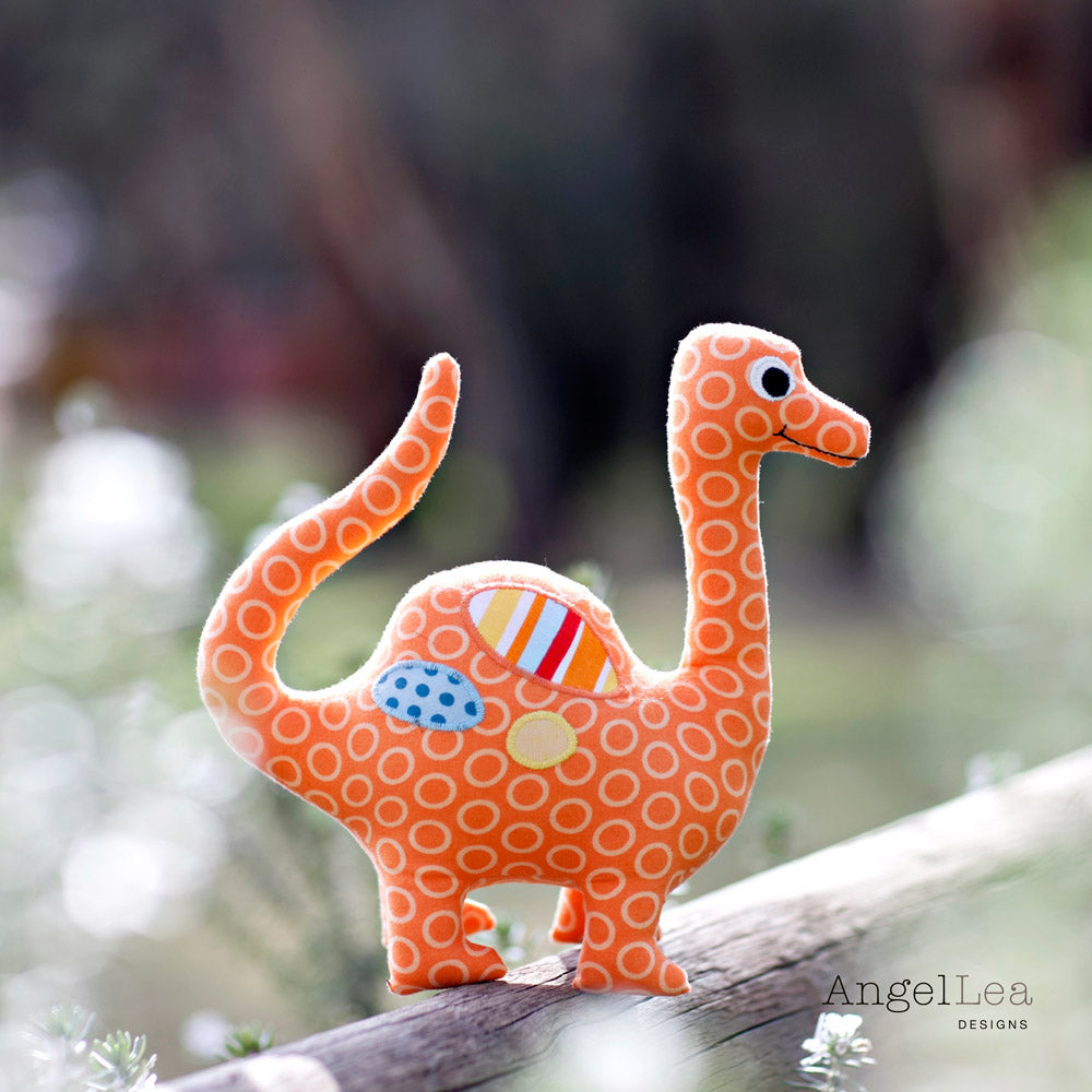 Dinosaur Softie PDF Sewing Pattern Angel Lea Designs