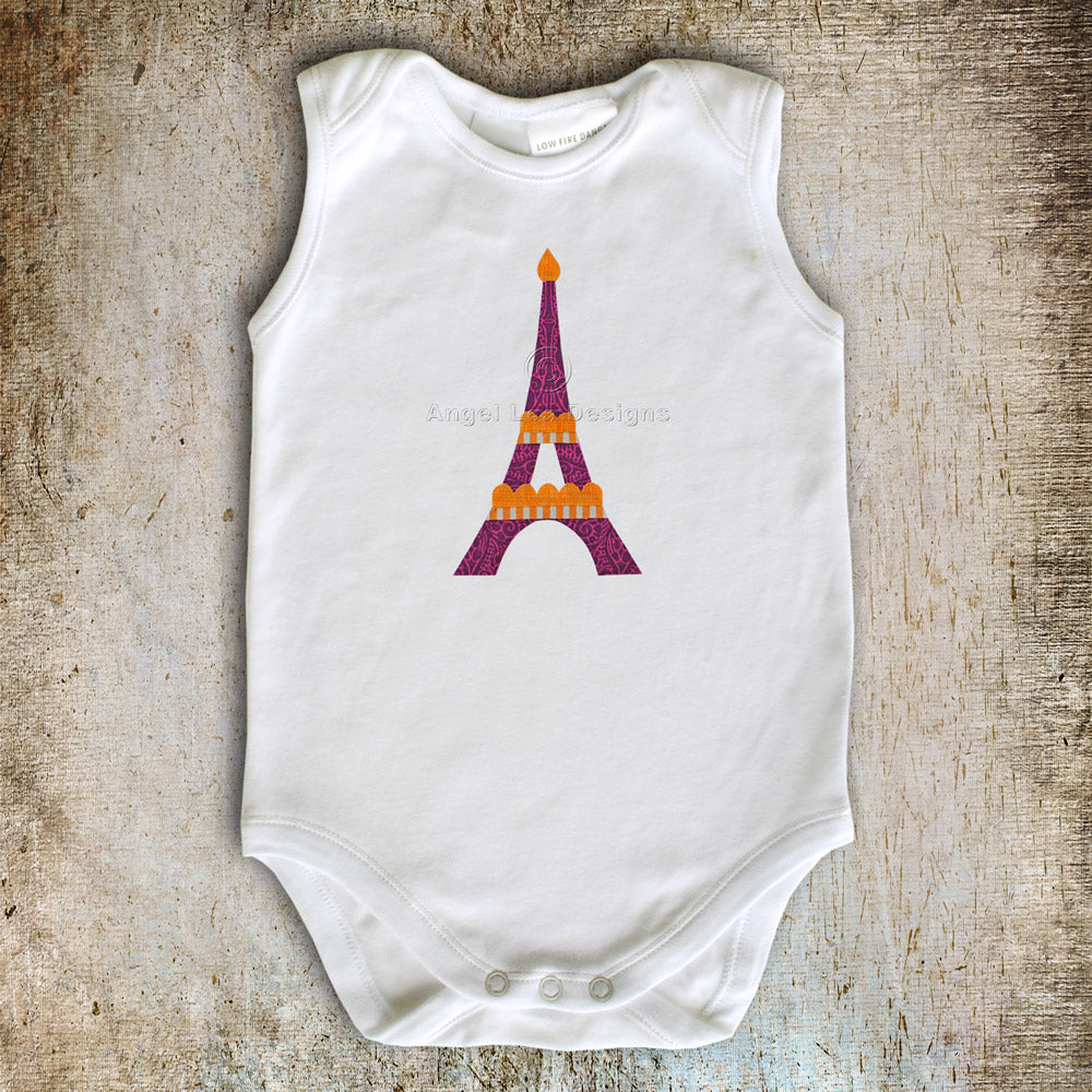 Eiffel Tower and I Love Paris Applique Template