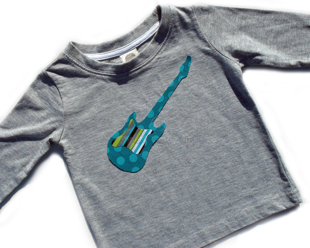 Electric Guitar Applique Template