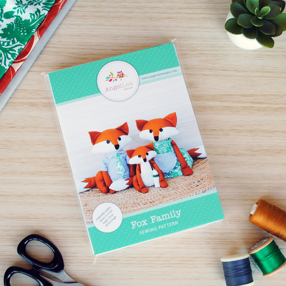 Fox Family Sewing Pattern - HARD COPY