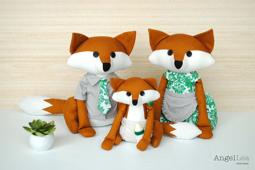 Fox Family Sewing Pattern - HARD COPY