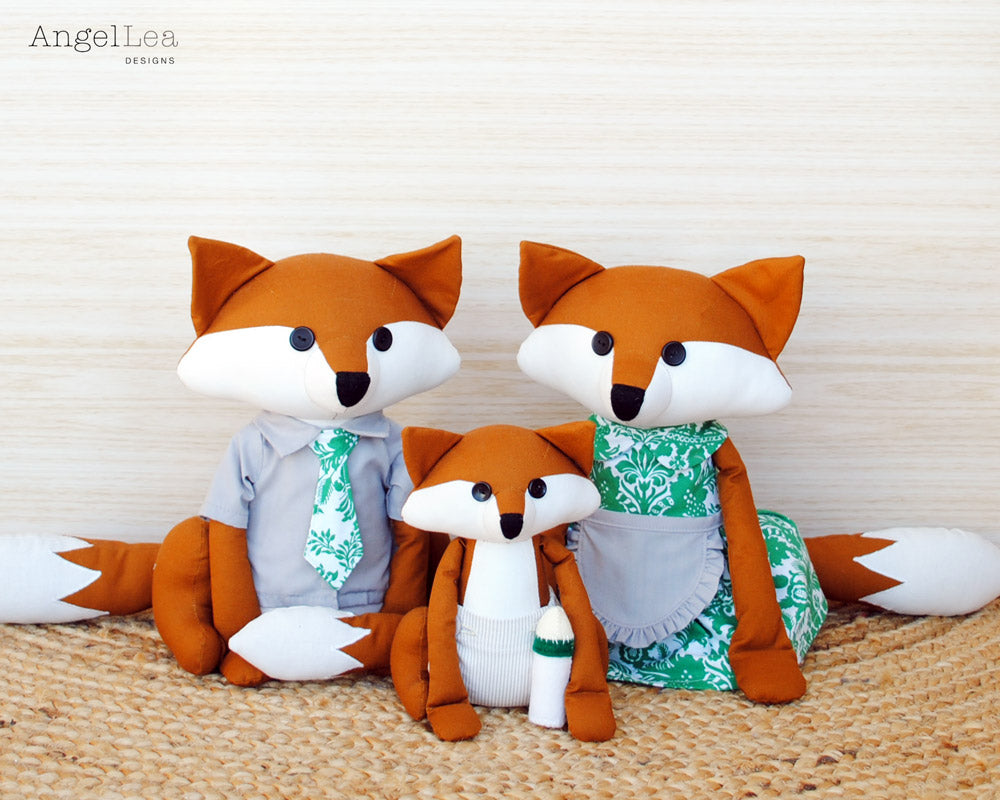 Fox Family Sewing Pattern - HARD COPY