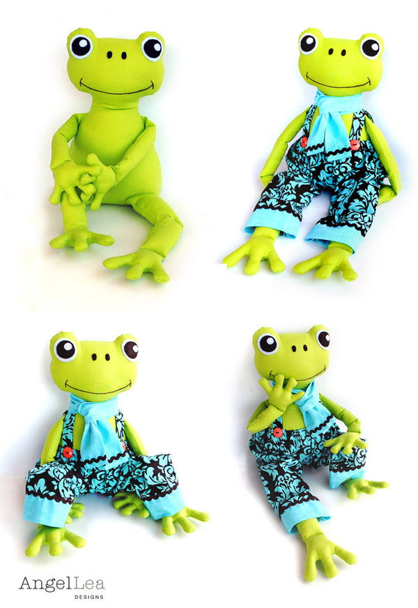 Fergus the Frog Softie PDF Sewing Pattern – Angel Lea Designs