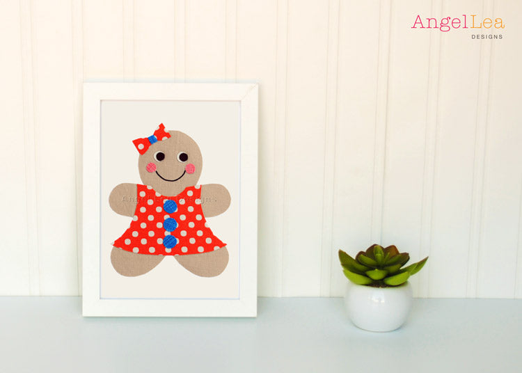 Gingerbread Girl Applique Template