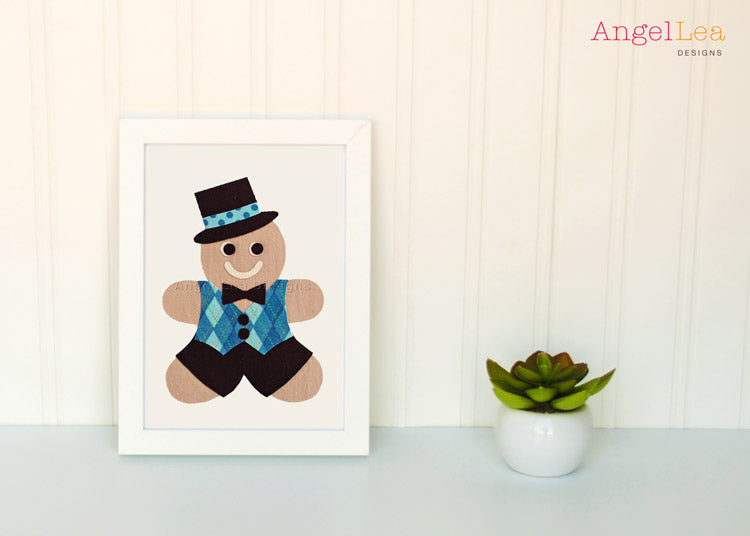 Gingerbread Man Applique Template