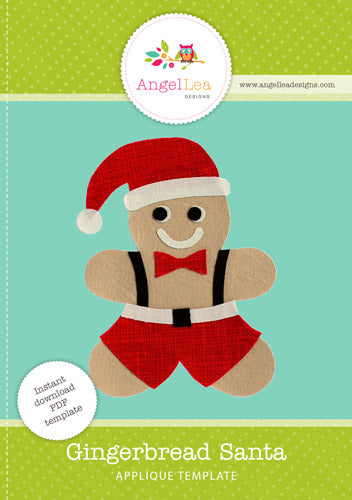 Gingerbread Santa Applique Template