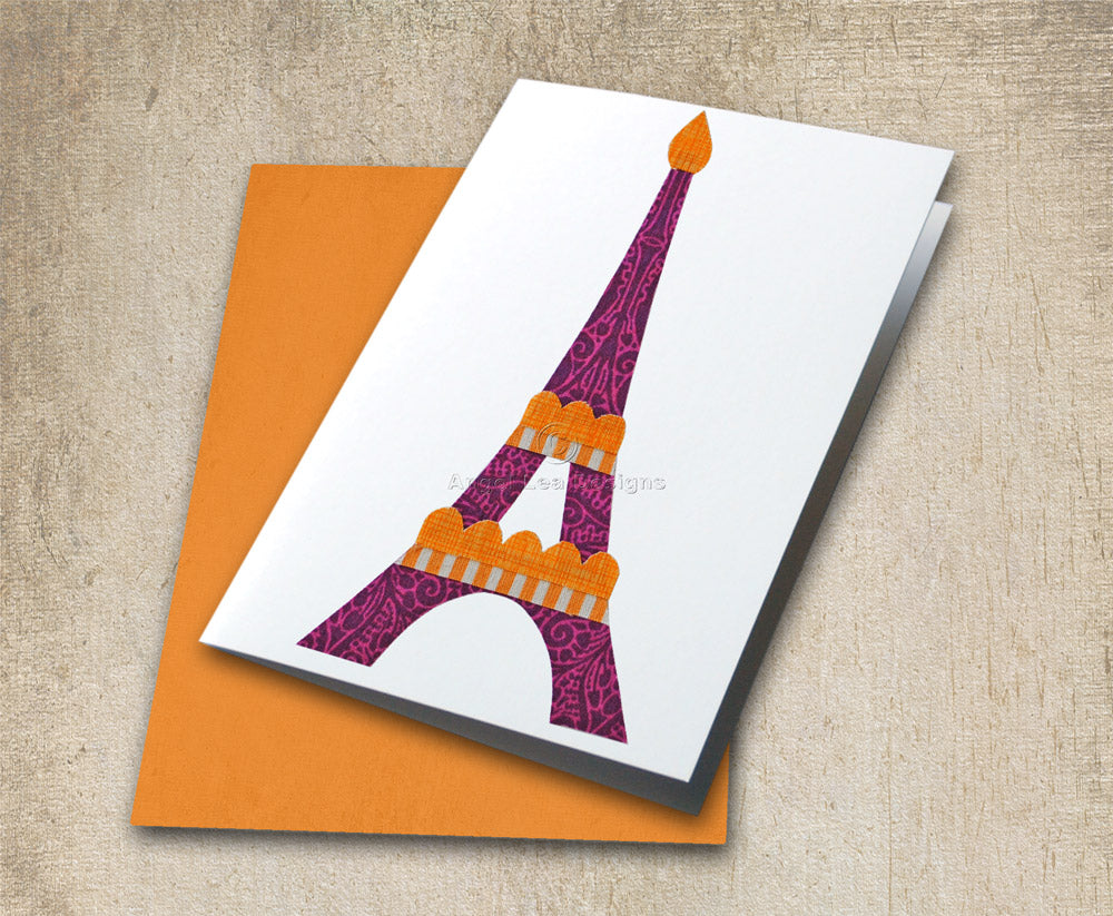 Eiffel Tower and I Love Paris Applique Template