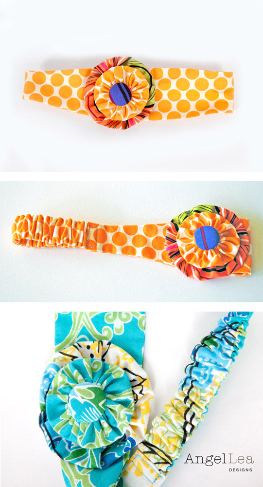 Funky Flower Headband Sewing Pattern - HARD COPY