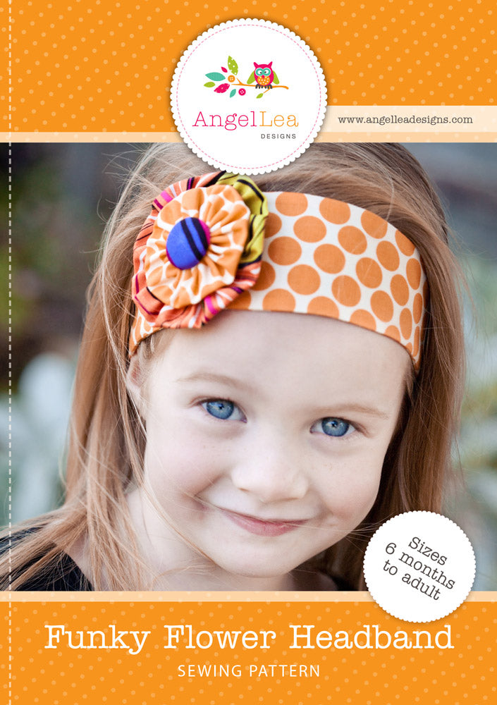 Funky Flower Headband PDF Sewing Pattern Angel Lea Designs