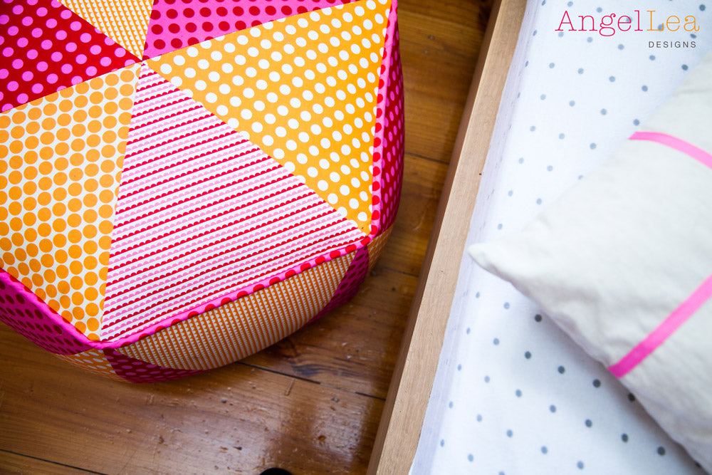 Hexagon Pouf Sewing Pattern - HARD COPY