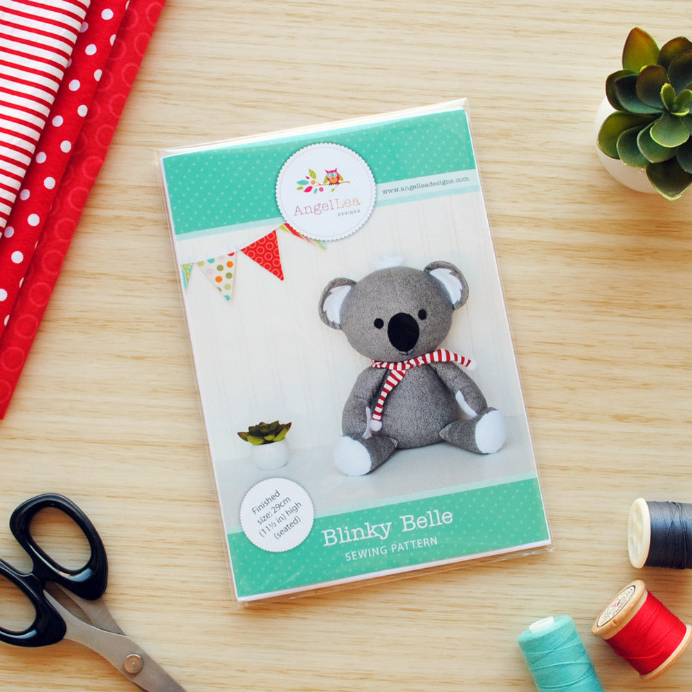 Blinky Belle Koala Sewing Pattern - HARD COPY