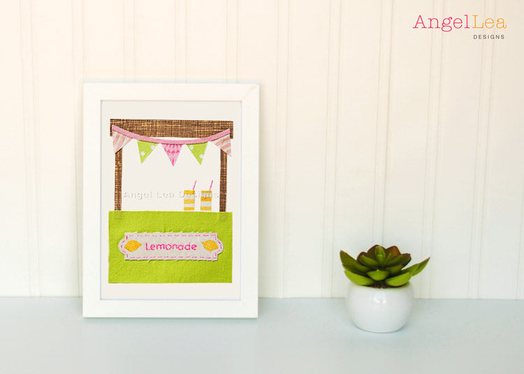 Lemonade Stand Applique Template