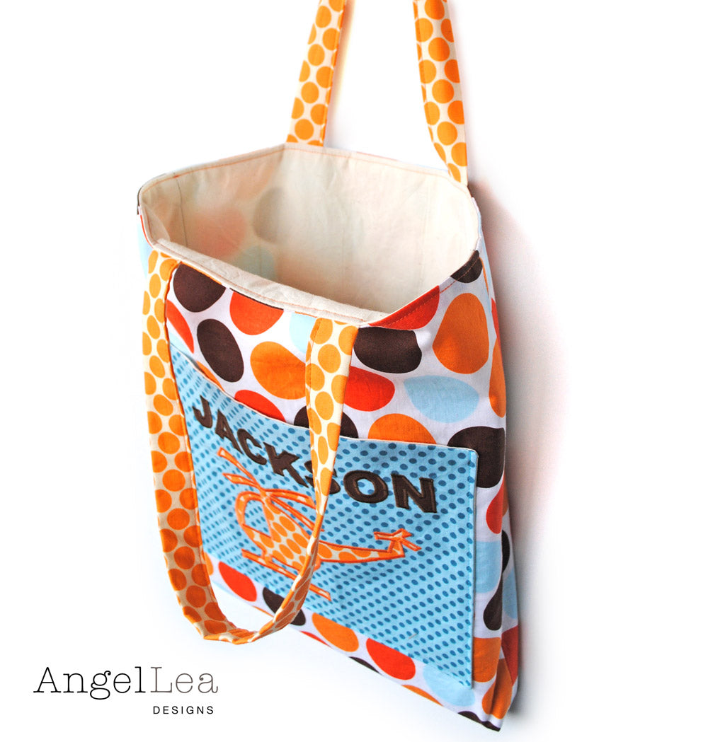 Personalised Library Tote PDF Sewing Pattern