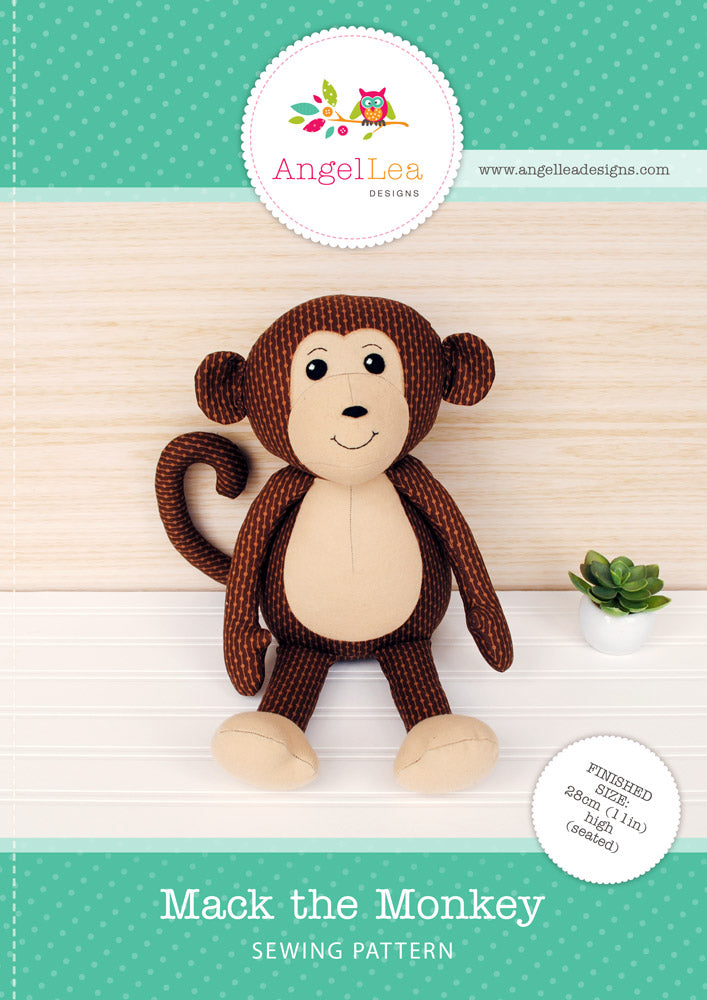 Mack the Monkey PDF Sewing Pattern – Angel Lea Designs