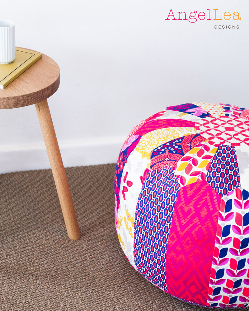 Patchwork Pouf PDF Sewing Pattern