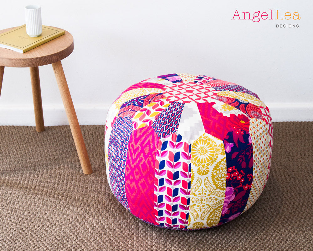 Patchwork Pouf PDF Sewing Pattern