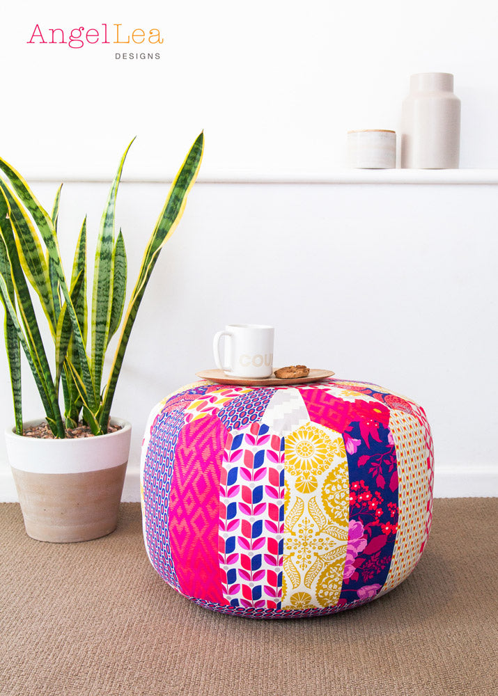 Patchwork Pouf PDF Sewing Pattern