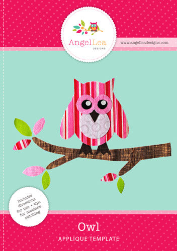 Owl on Branch Applique Template