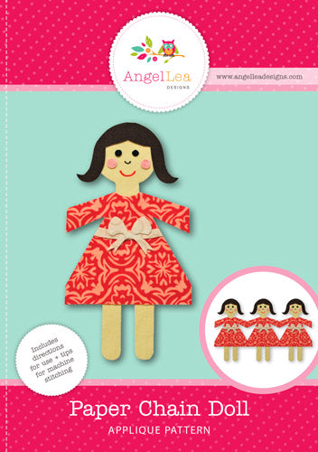 Paper Chain Doll Applique Template